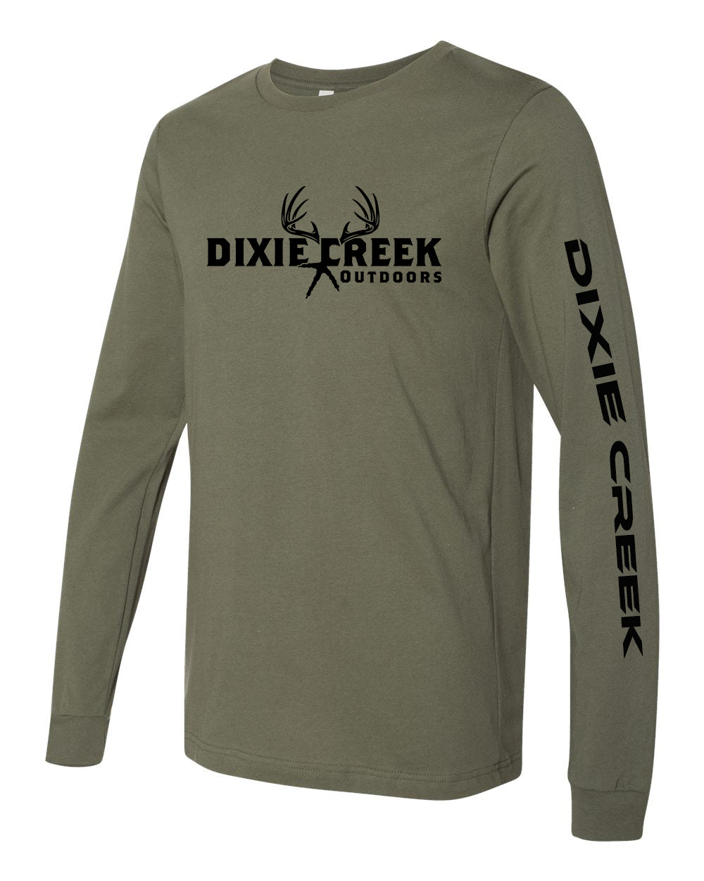 Dixie Creek Outdoors With Sleeve Print - Black Logo
